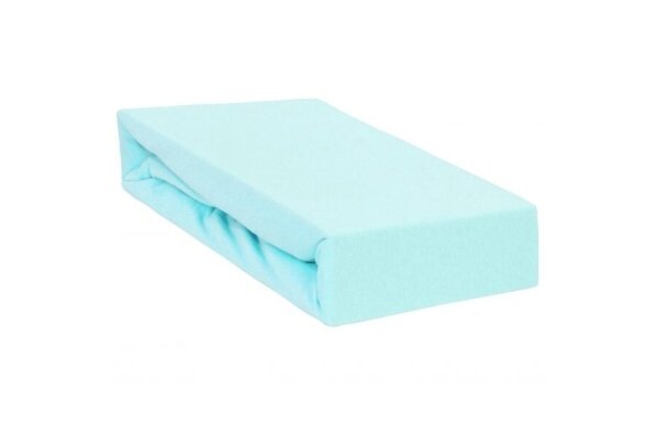 Jersey fitted sheet with elastic band 60 Turquoise Jersey fitted sheet with elastic band 60 Turquoise