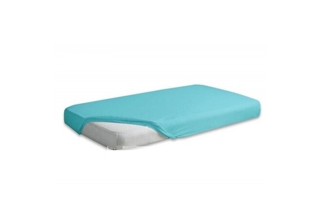 Jersey fitted sheet with elastic band 60 Turquoise 2 Jersey fitted sheet with elastic band 60 Turquoise 2