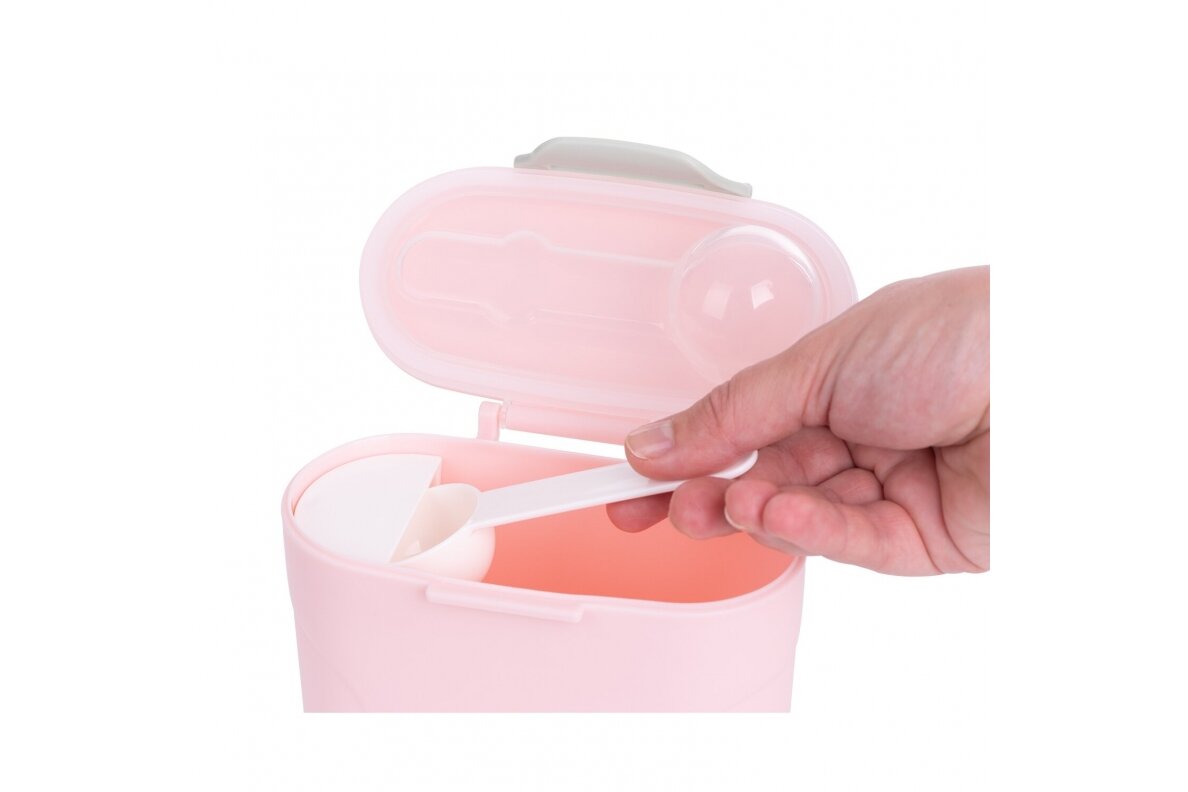 Milk powder dispenser with scoop 130g Pink Milk powder dispenser with scoop 130g Pink