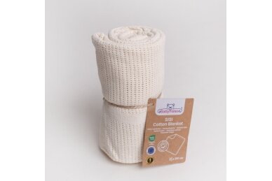 Cotton Blanket BabyMatex SISI, 75x100 cm Ecru Cotton Blanket BabyMatex SISI, 75x100 cm Ecru