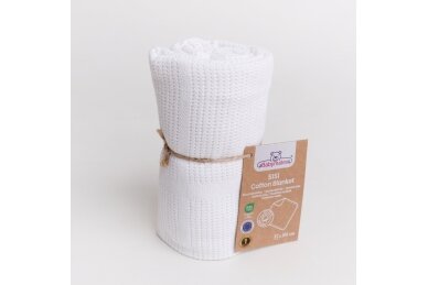 Cotton Blanket BabyMatex SISI, 75x100 cm White