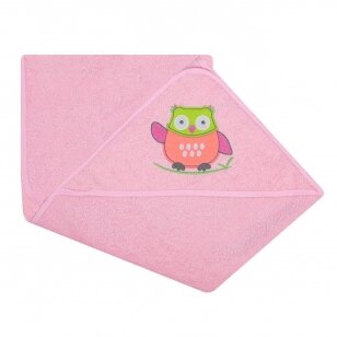 Полотенце с капюшоном OWL Pink