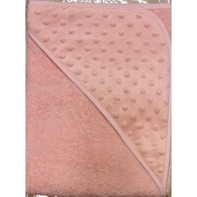 Rankšluostis kūdikiui su gobtuvu Duet Baby Pink Rankšluostis kūdikiui su gobtuvu Duet Baby Pink