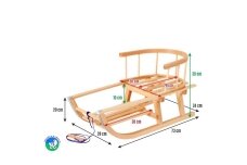 Kids Wooden Snow Sled III-Maluch