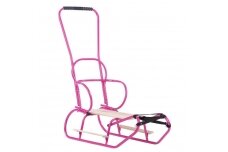 Metal sled with footrests ATIX Pink