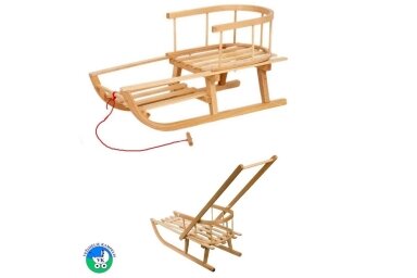 Kids Wooden Snow Sled III Maluch Plus