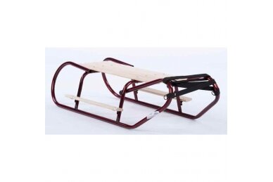 Metal sled with footrests ATIX Red 3