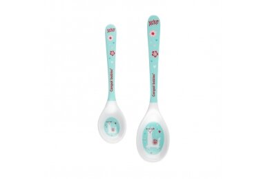 Melamine Spoons Set 2 pcs EXOTIC ANIMALS Canpol 4/530 Turquoise Melamine Spoons Set 2 pcs EXOTIC ANIMALS Canpol 4/530 Turquoise