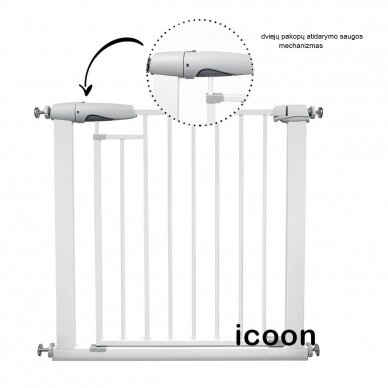 Ворота безопасности ICOON 76-104 cm, White
