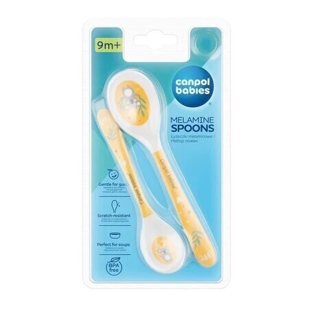 ⭐Šaukšteliai EXOTIC ANIMALS Canpol 4/530, 2 vnt. Yellow 1