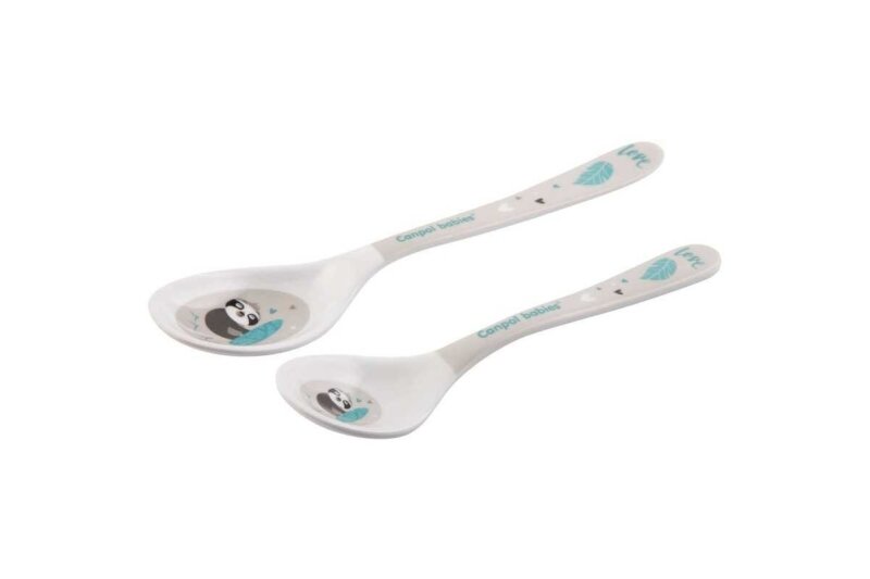 Melamine Spoons Set 2 pcs EXOTIC ANIMALS Canpol 4/530 Grey 1 Melamine Spoons Set 2 pcs EXOTIC ANIMALS Canpol 4/530 Grey 1