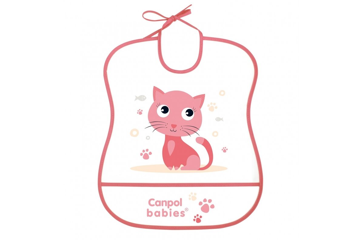 Washable Soft Bib Canpol 2/919 Coral Washable Soft Bib Canpol 2/919 Coral