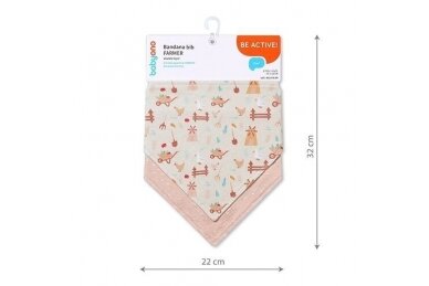 Bandana bib BabyOno FARMER 2 vnt, 879/09 2 Bandana bib BabyOno FARMER 2 vnt, 879/09 2