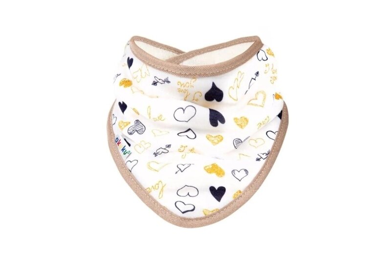 Bandana bib AKUKU HEARTS, A1512 Bandana bib AKUKU HEARTS, A1512