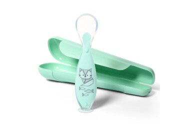 Suction baby spoon BabyOno 1461/01, Mint Suction baby spoon BabyOno 1461/01, Mint