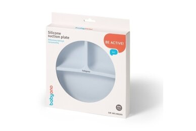Silicone suction plate with lid BabyOno 1482/01 3 Silicone suction plate with lid BabyOno 1482/01 3