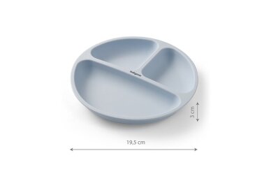 Silicone suction plate with lid BabyOno 1482/01 4 Silicone suction plate with lid BabyOno 1482/01 4