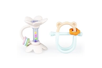 Silicone Teether with Rattle Set GiliGums STARTER