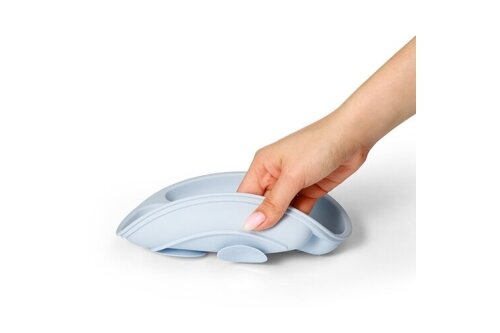 Silicone suction plate with lid BabyOno 1482/01 2 Silicone suction plate with lid BabyOno 1482/01 2