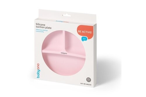 Silicone suction plate with lid BabyOno 1482/02 3 Silicone suction plate with lid BabyOno 1482/02 3