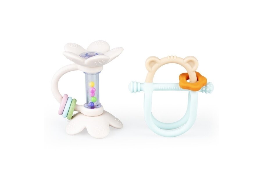 Silicone Teether with Rattle Set GiliGums STARTER