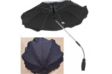 Sun umbrella for stroller Navy Linen Sun umbrella for stroller Navy Linen