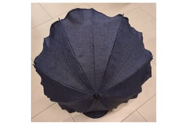 Sun umbrella for stroller Navy Linen 1 Sun umbrella for stroller Navy Linen 1