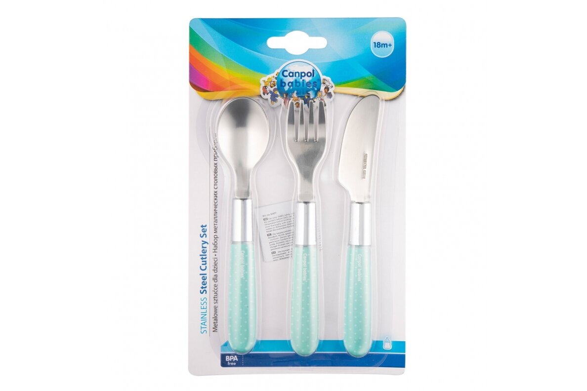 Stainless Steel Cutlery Set Canpol 9/477 Blue 2