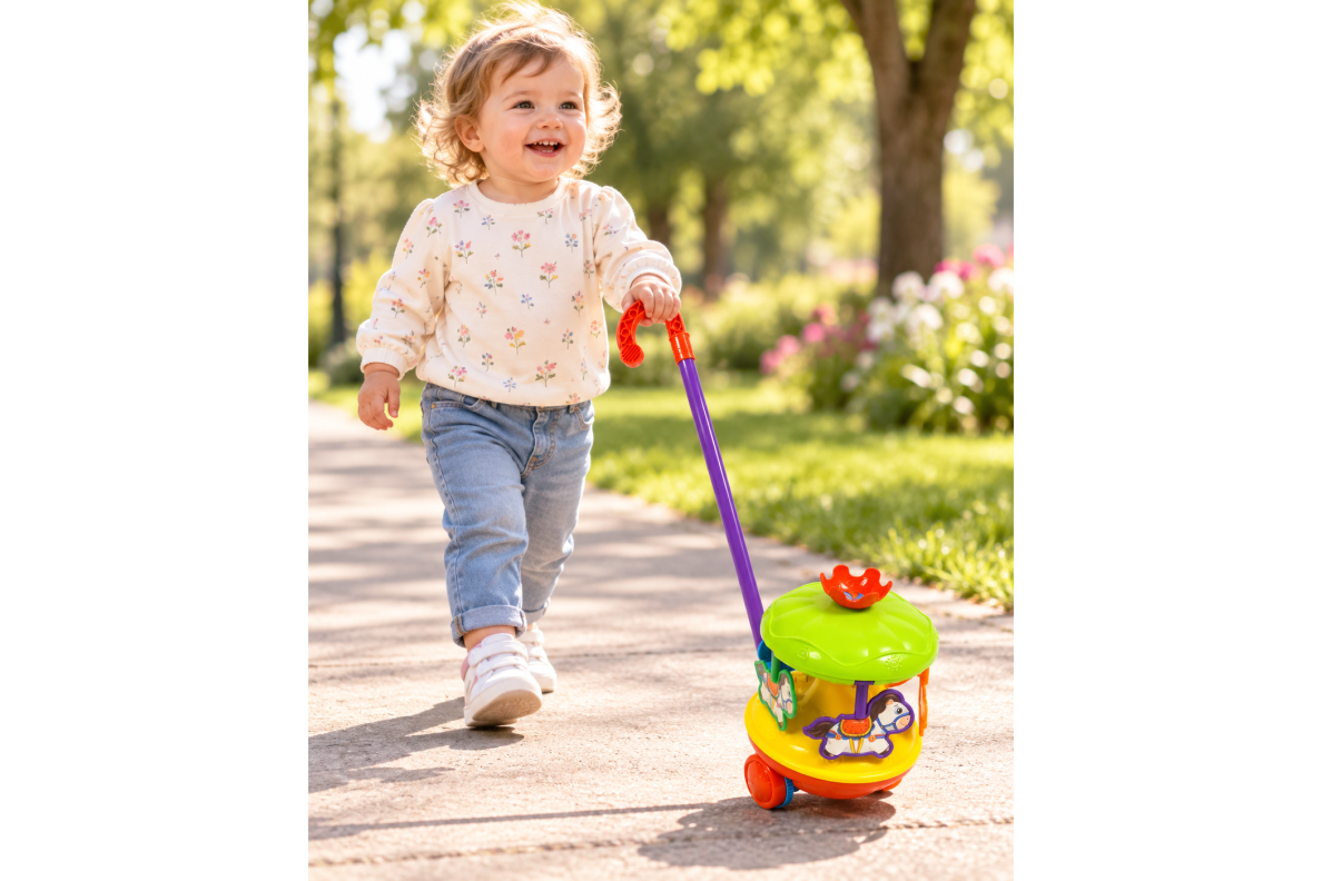 Push Toy with Handle CAROUSEL 2 Push Toy with Handle CAROUSEL 2