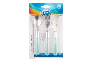 Stainless Steel Cutlery Set Canpol 9/477 Blue 2 Stainless Steel Cutlery Set Canpol 9/477 Blue 2