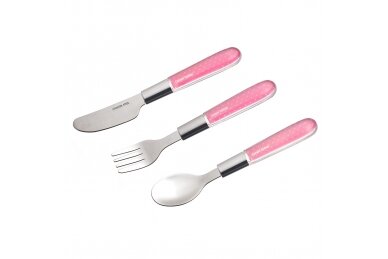 Stainless Steel Cutlery Set Canpol 9/477 Pink 1 Stainless Steel Cutlery Set Canpol 9/477 Pink 1