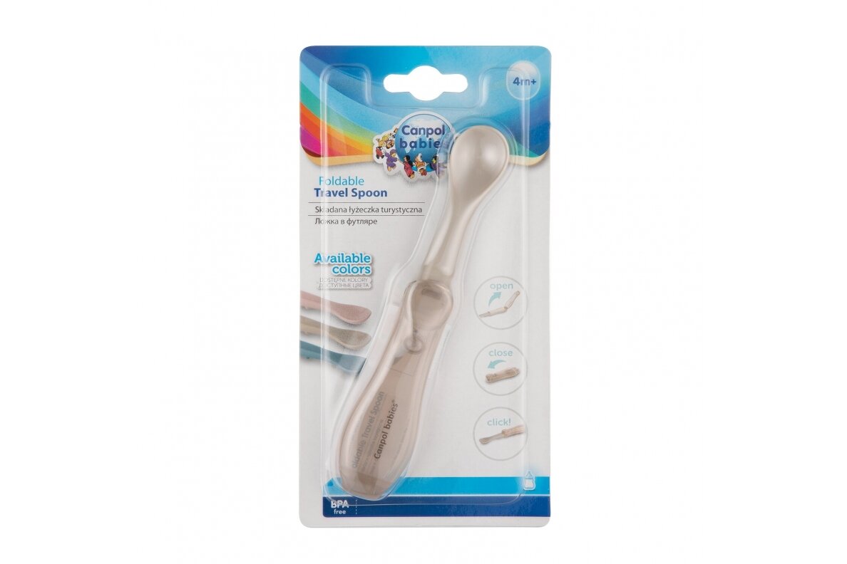 Foldable travel spoon for children Canpol Babies 56/611, Grey 5