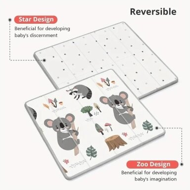 Sulankstomas, dvipusis putplasčio kilimėlis KOALA Sulankstomas, dvipusis putplasčio kilimėlis KOALA