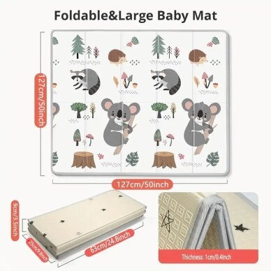 Sulankstomas, dvipusis putplasčio kilimėlis KOALA 3