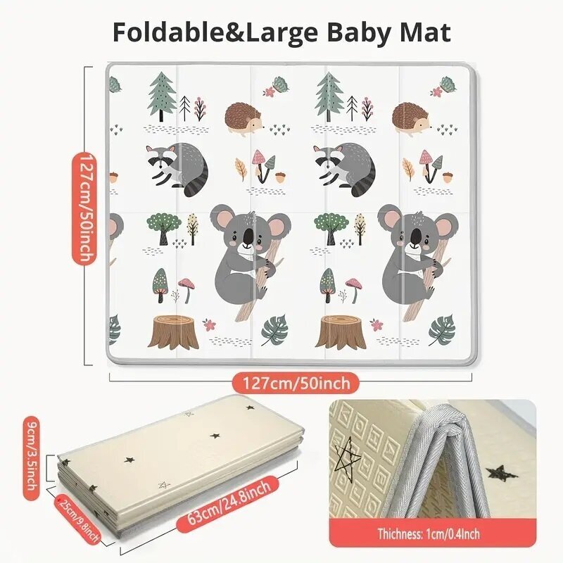 Sulankstomas, dvipusis putplasčio kilimėlis KOALA 3 Sulankstomas, dvipusis putplasčio kilimėlis KOALA 3