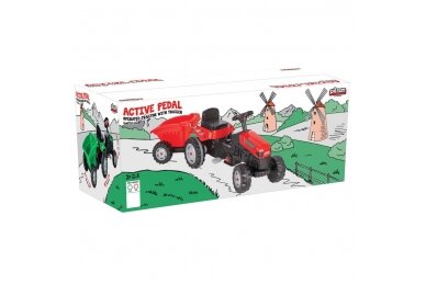 Active Pedal Tractor with trailer  PILSAN Green 3