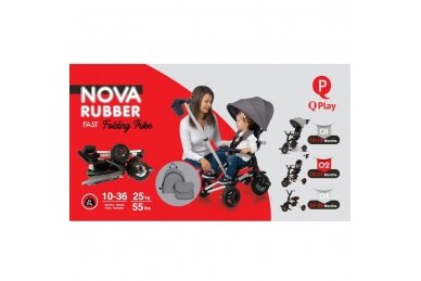 Tricycle QPlay  NOVA+Rubber Black 1