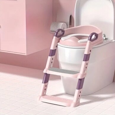 Tualeto sėdynė su laipteliu LEA Pink Tualeto sėdynė su laipteliu LEA Pink