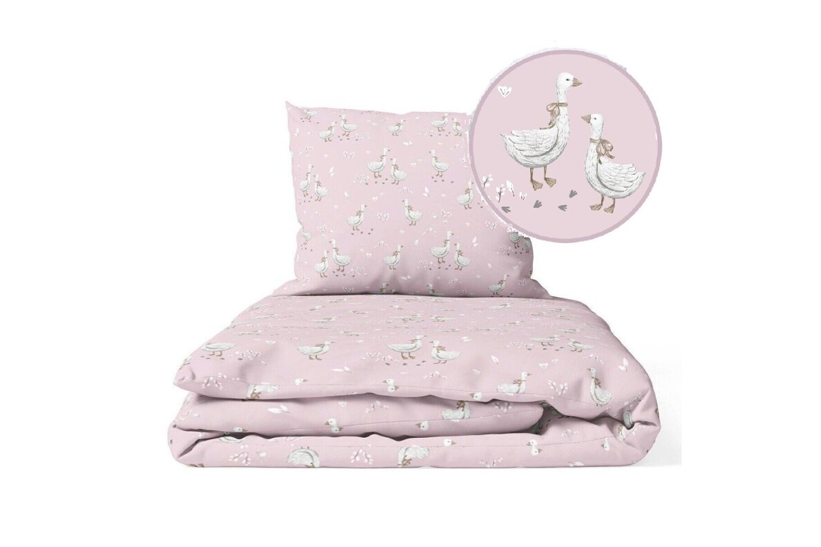 Bedding set 2 pcs Ankras GEESE ON PINK Bedding set 2 pcs Ankras GEESE ON PINK