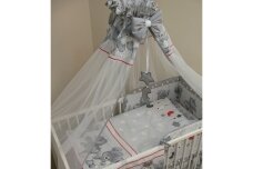 Tulle canopy for a baby crib Ankras MIKA Grey
