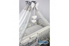 Tulle canopy for a baby crib LEON Grey