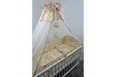 Tulle canopy for a baby crib MIKA Beige