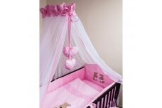 Tulle canopy for a baby crib Pink