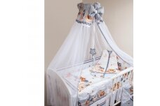 Tulle canopy for a baby crib Ankras Sowa Grey