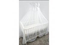Tulle canopy for a baby crib White