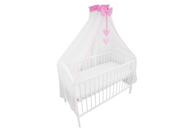 Tulle canopy for a baby crib D.Pink