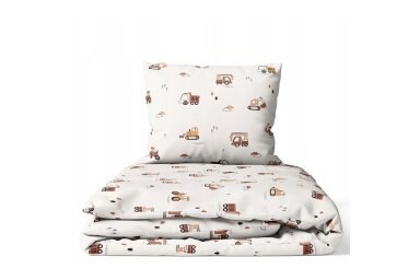 Bedding set 2 pcs Ankras EXCAVATORS Beige Bedding set 2 pcs Ankras EXCAVATORS Beige