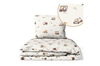 Bedding set 2 pcs Ankras EXCAVATORS Beige Bedding set 2 pcs Ankras EXCAVATORS Beige