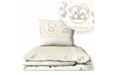 Bedding set 2 pcs Ankras LEON, Beige Bedding set 2 pcs Ankras LEON, Beige