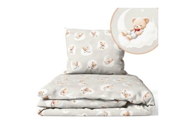 Bedding set 2 pcs Ankras for stroller, cradle TEDDY BEARS ON CLOUDS Bedding set 2 pcs Ankras for stroller, cradle TEDDY BEARS ON CLOUDS